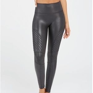 Spanx Moto Faux Leather Leggings